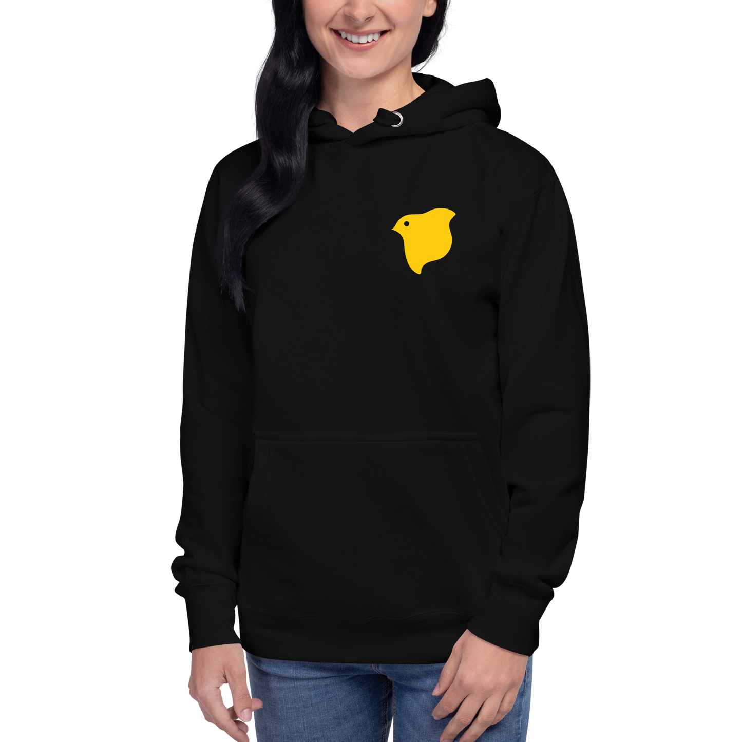 [Chidori] Felpa con cappuccio Logo giallo (unisex)